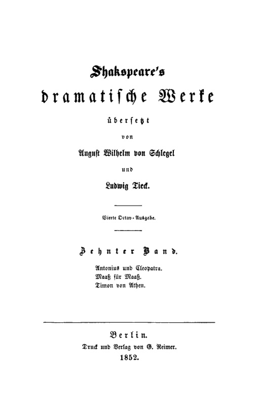 Shakspeares dramatische Werke band 10 German Edition August Wilhelm von Schlegel Kitap Kapağı