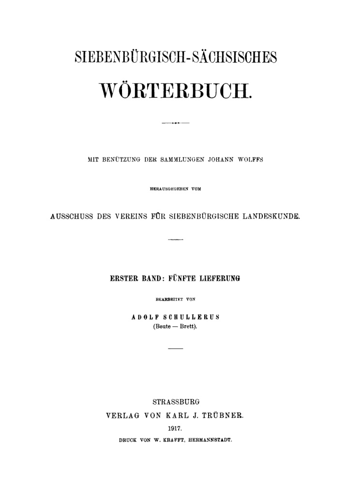 Siebenburgisch Sachsisches Worterbuch German Edition Adolf Schullerus Kitap Kapağı