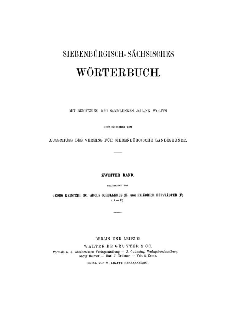 Siebenburgisch Sachsisches Worterbuch Band 2 Lieferung 4 German Edition Georg Keintzel Kitap Kapağı