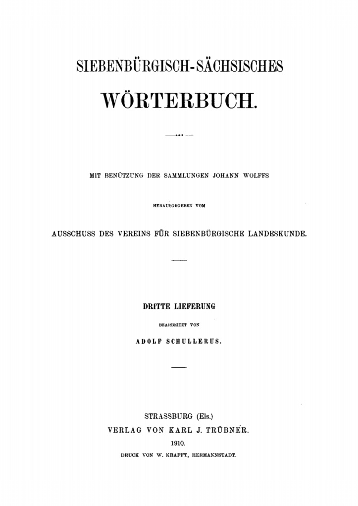 Siebenburgisch Sachsisches Worterbuch Lieferung 3 German Edition Adolf Schullerus Kitap Kapağı