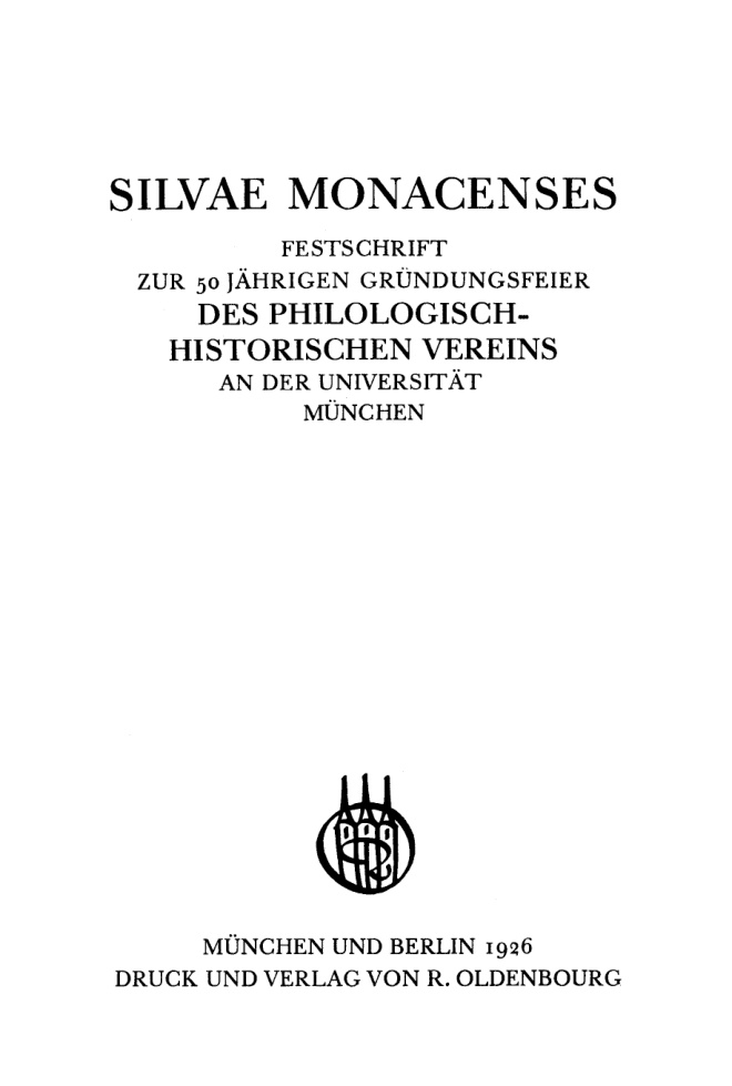 Silvae Monacenses German Edition A Gudeman Kitap Kapağı