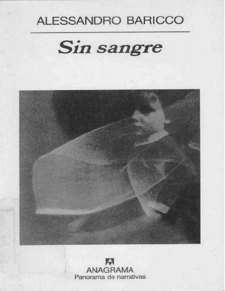 Sin sangre Alessandro Baricco Kitap Kapağı