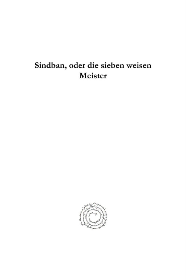 Sindban oder die sieben weisen Meister Syrisch und Deutsch German Edition Friedrich Baethgen Kitap Kapağı
