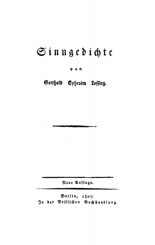 Sinngedichte German Edition Gotthold Ephraim Lessing Kitap Kapağı