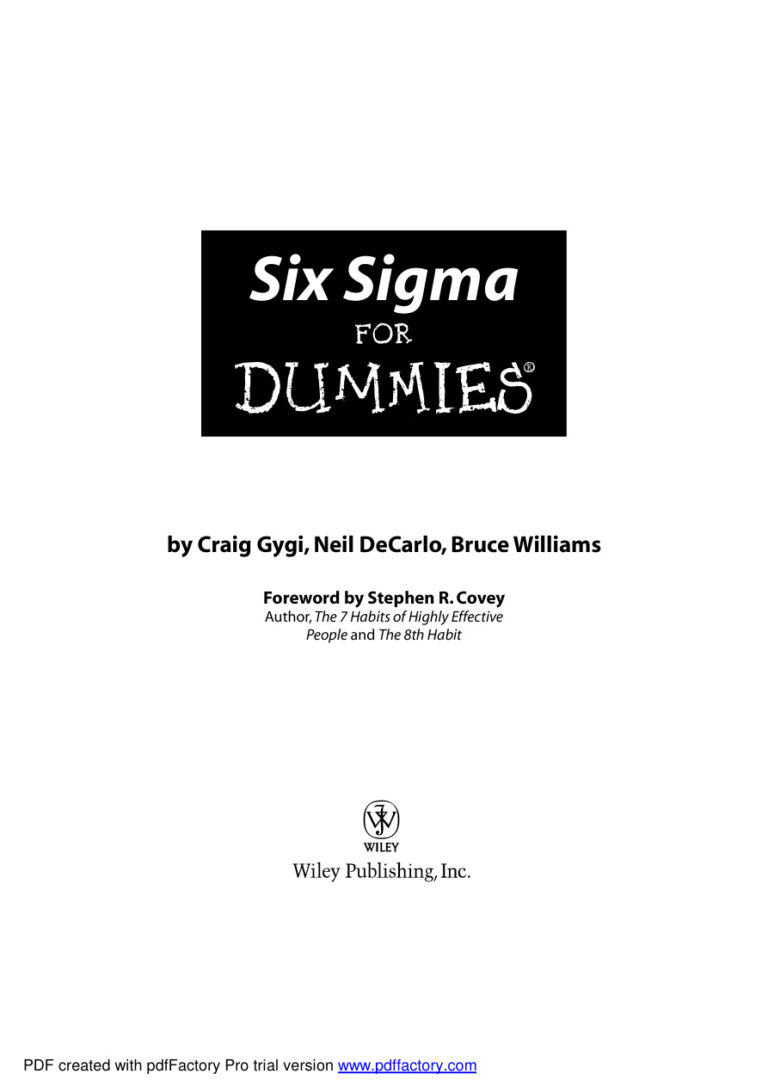 Six Sigma fur Dummies German Edition Craig Gygi Kitap Kapağı