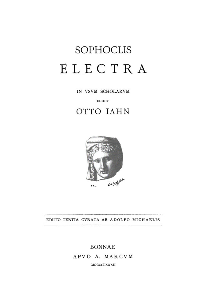 Sophoclis Electra German Edition Otto Iahn Kitap Kapağı