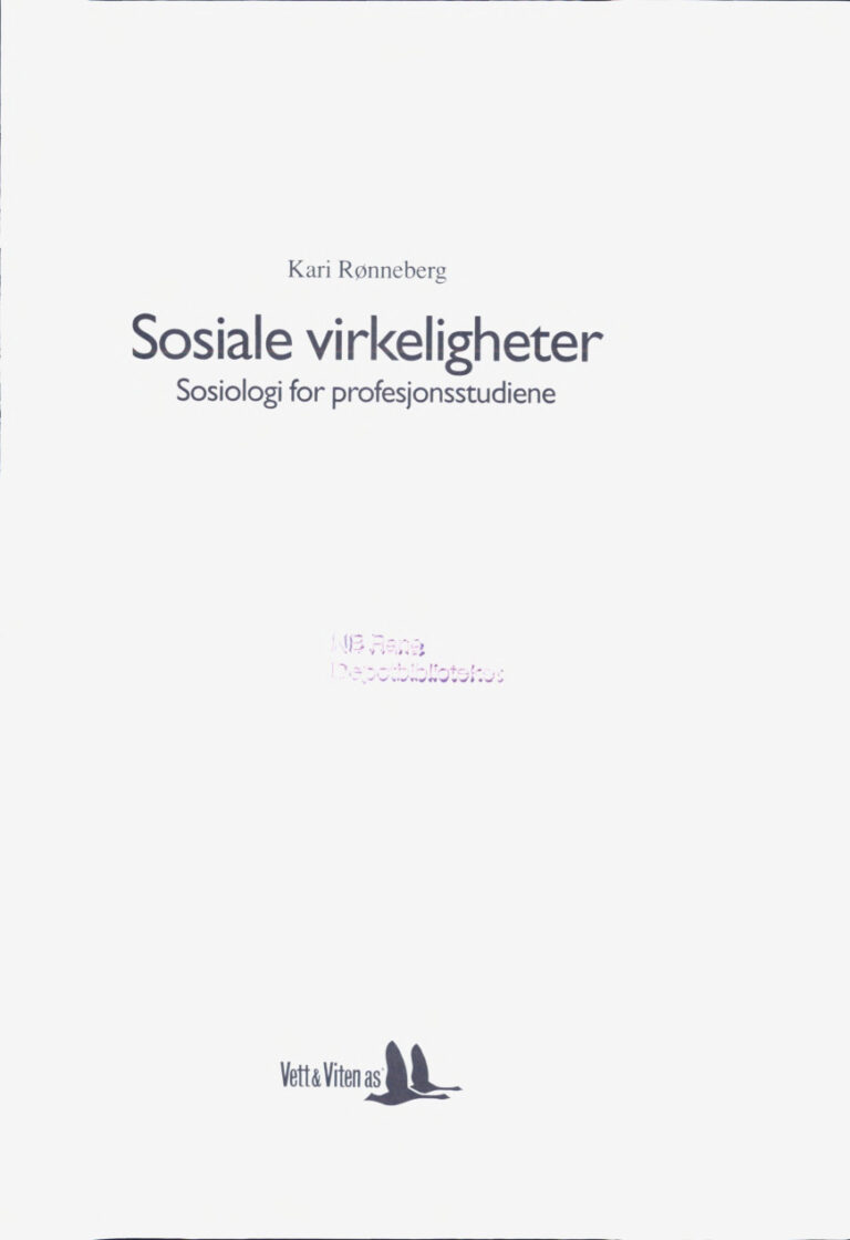 Sosiale virkeligheter Norwegian Edition Ronneberg Kitap Kapağı