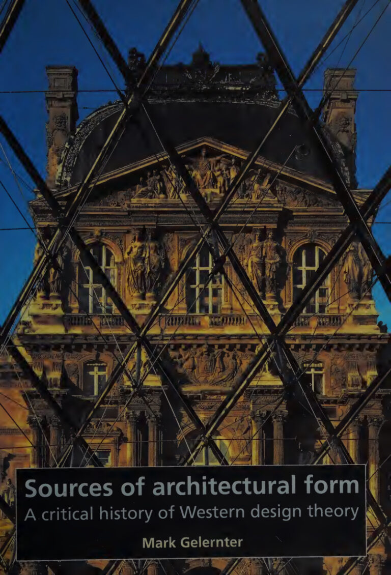 Sources of architectural form a critical history of western design theory Mark Gelernter Kitap Kapağı