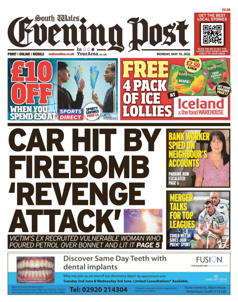 South Wales Evening Post 18 May 2026 South Wales Evening Post Kitap Kapağı