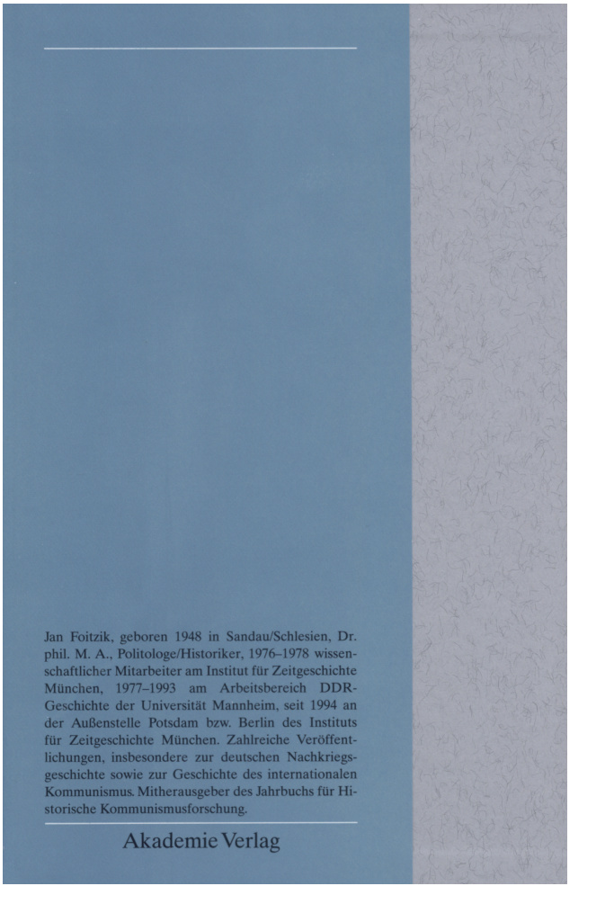 Sowjetische Militaradministration in Deutschland 1945 1949 German Edition Jan Foitzik Kitap Kapağı