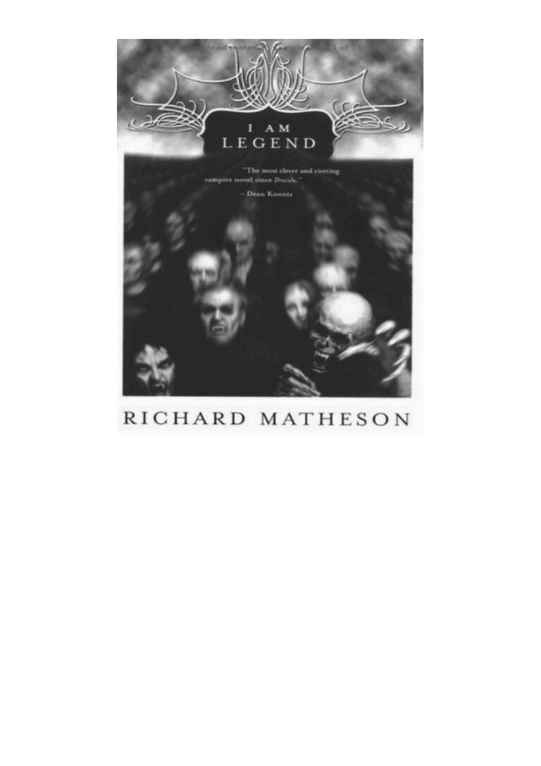 Soy leyenda Richard Matheson Kitap Kapağı