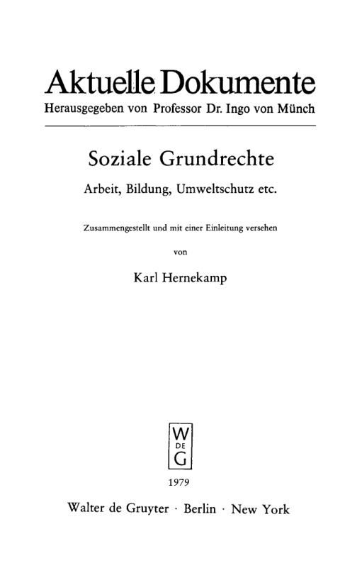 Soziale Grundrechte German Edition Karl Hernekamp Kitap Kapağı