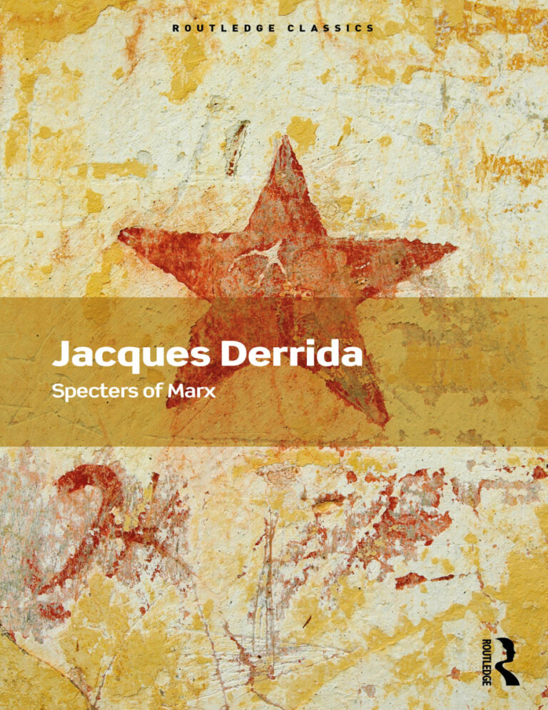 Specters of Marx Jacques Derrida Kitap Kapağı