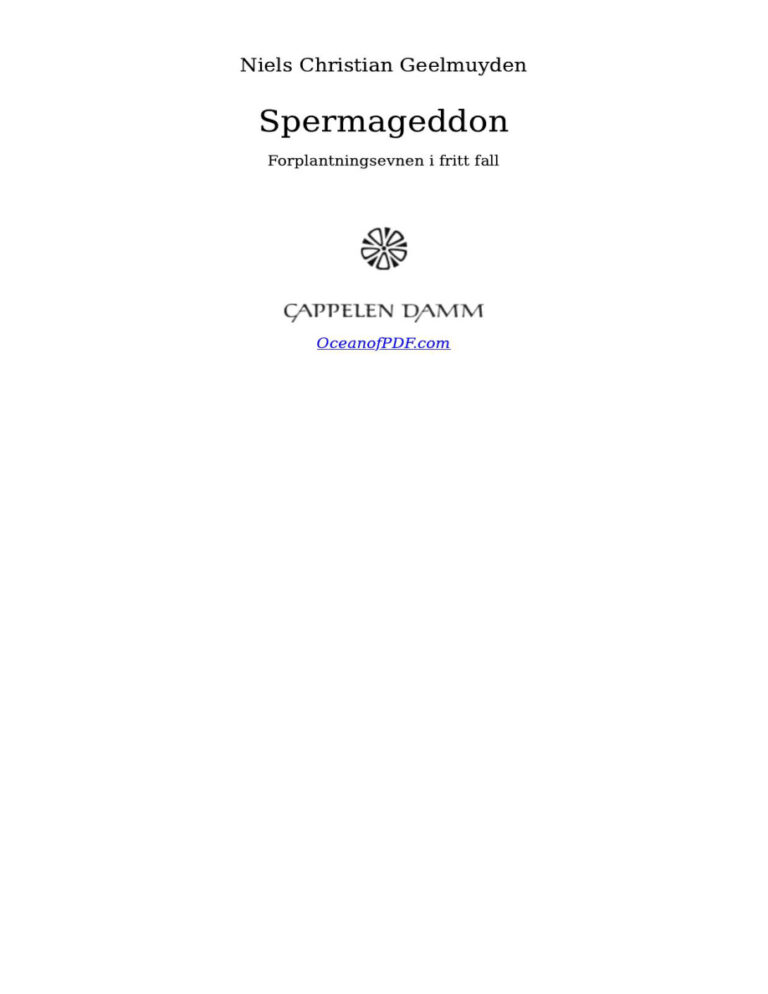 Spermageddon Norwegian Edition Geelmuyden Kitap Kapağı