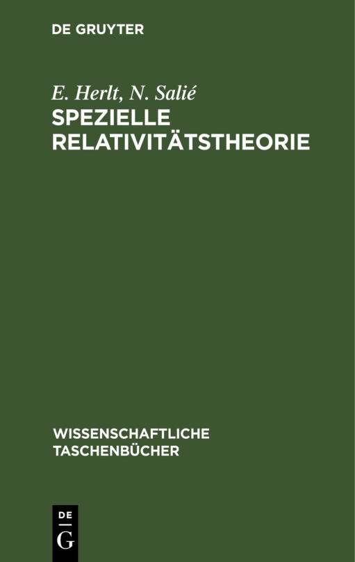 Spezielle Relativitatstheorie German Edition E Herlt Kitap Kapağı