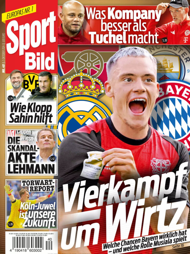 Sport Bild 2 October 2024 GER Sport Bild Kitap Kapağı