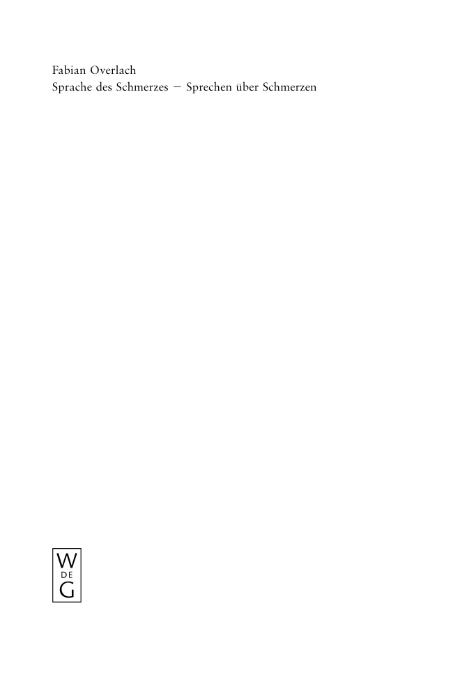 Sprache des Schmerzes Sprechen uber Schmerzen German Edition Fabian Overlach Kitap Kapağı