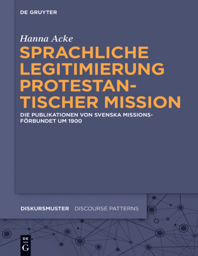 Sprachliche Legitimierung protestantischer Mission German Edition Hanna Acke Kitap Kapağı