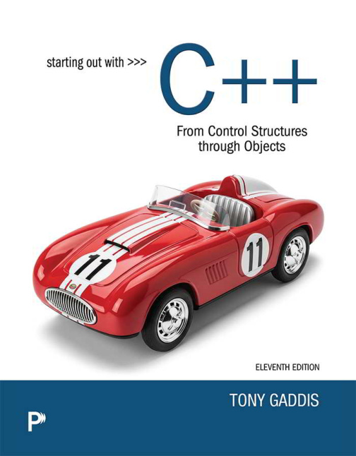 Starting Out with C from Control Structures 11E Tony Gaddis Kitap Kapağı