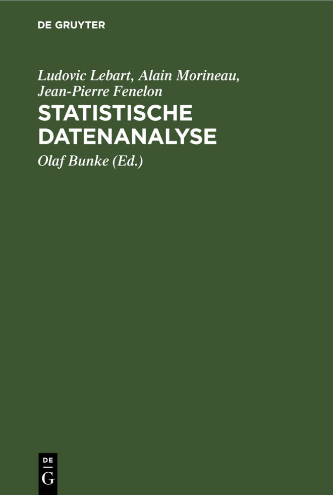 Statistische Datenanalyse German Edition Ludovic Lebart Kitap Kapağı