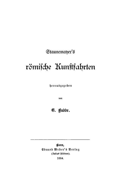 Staunemayers romische Kunstfahrten German Edition E Budde Kitap Kapağı