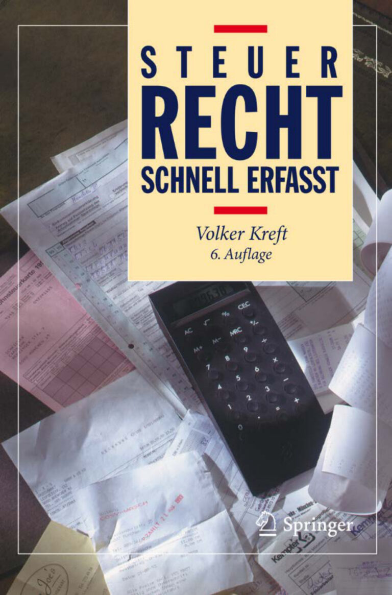 Steuerrecht Schnell erfasst 6Auflage German Edition Volker Kreft Kitap Kapağı