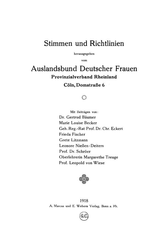 Stimmen und Richtlinien German Edition Gertrud Baumer Kitap Kapağı