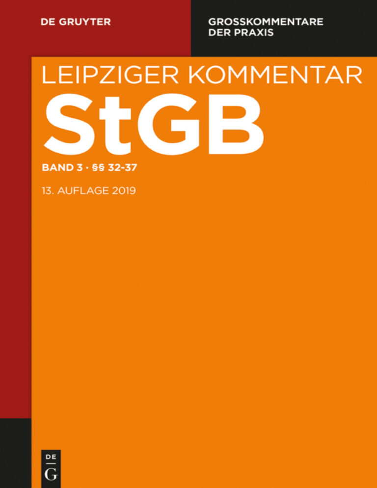 Strafgesetzbuch Leipziger Kommentar German Edition Andreas Grube Kitap Kapağı