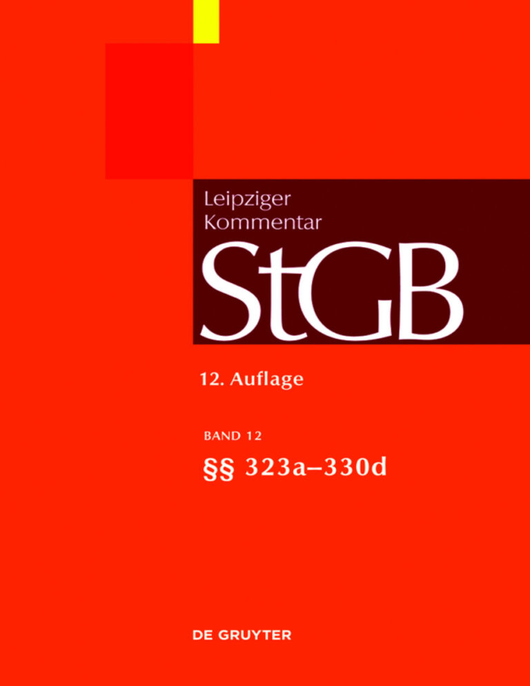 Strafgesetzbuch Leipziger Kommentar Band 12 German Edition Andreas Popp Kitap Kapağı