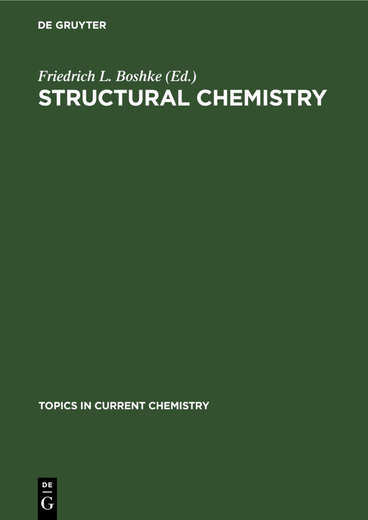 Structural Chemistry German Edition Friedrich L Boshke Kitap Kapağı