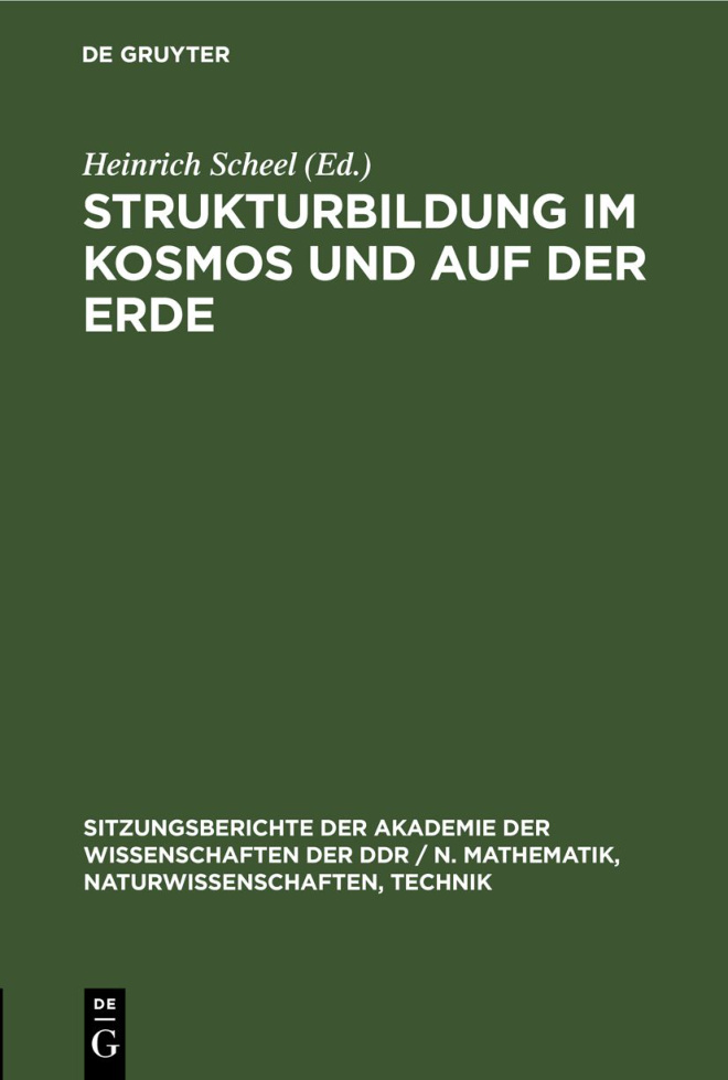 Strukturbildung im Kosmos und auf der Erde German Edition Heinrich Scheel Kitap Kapağı