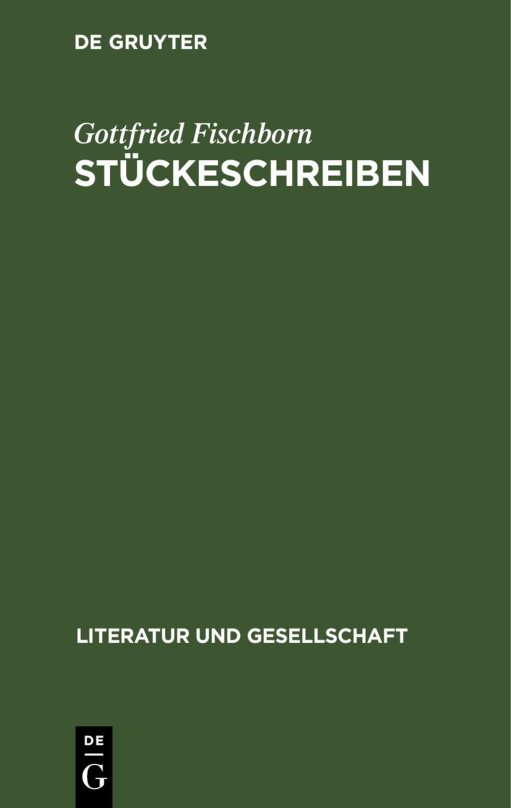Stuckeschreiben German Edition Gottfried Fischborn Kitap Kapağı
