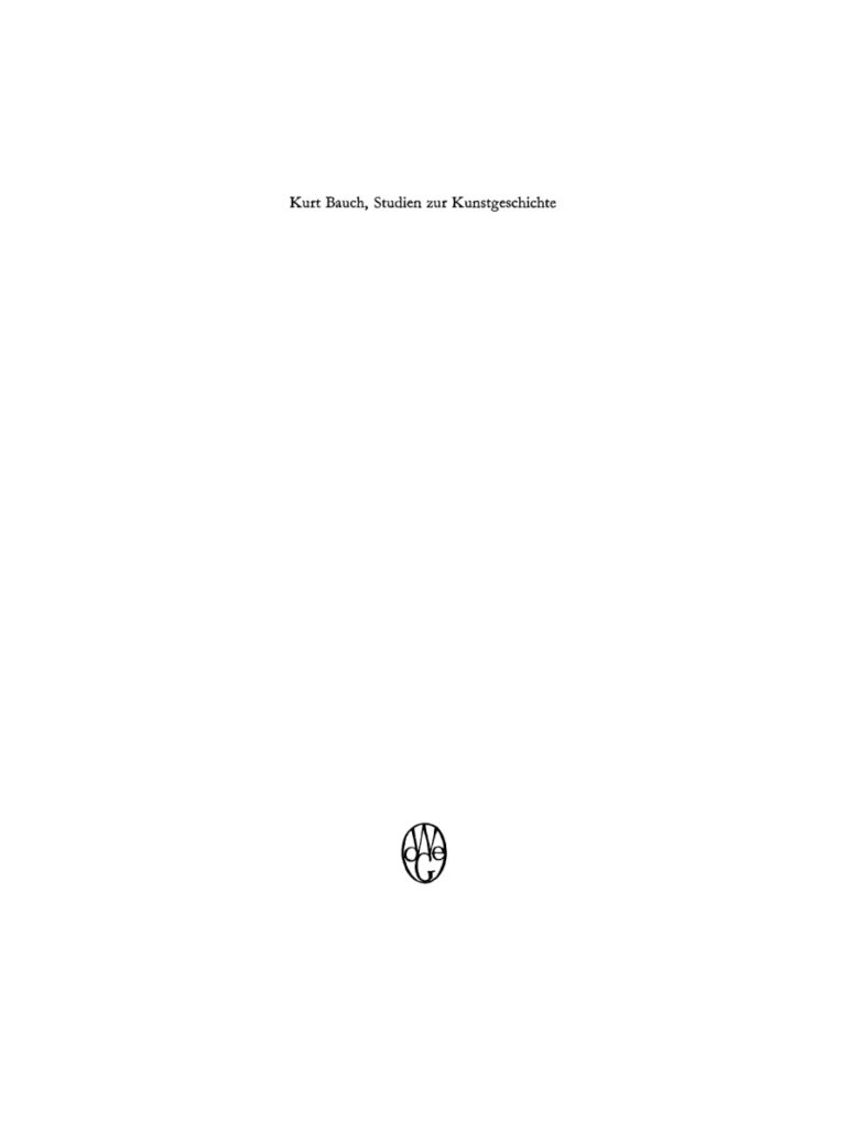 Studien zur Kunstgeschichte German Edition Kurt Bauch Kitap Kapağı