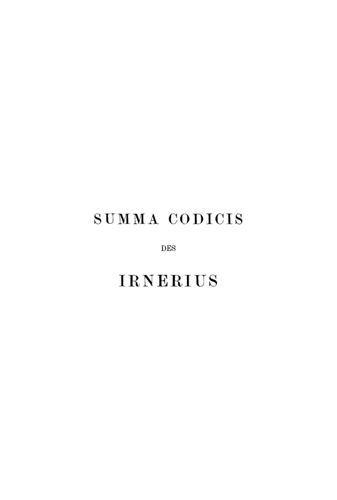Summa codicis des Irnerius German Edition Irnerius Kitap Kapağı