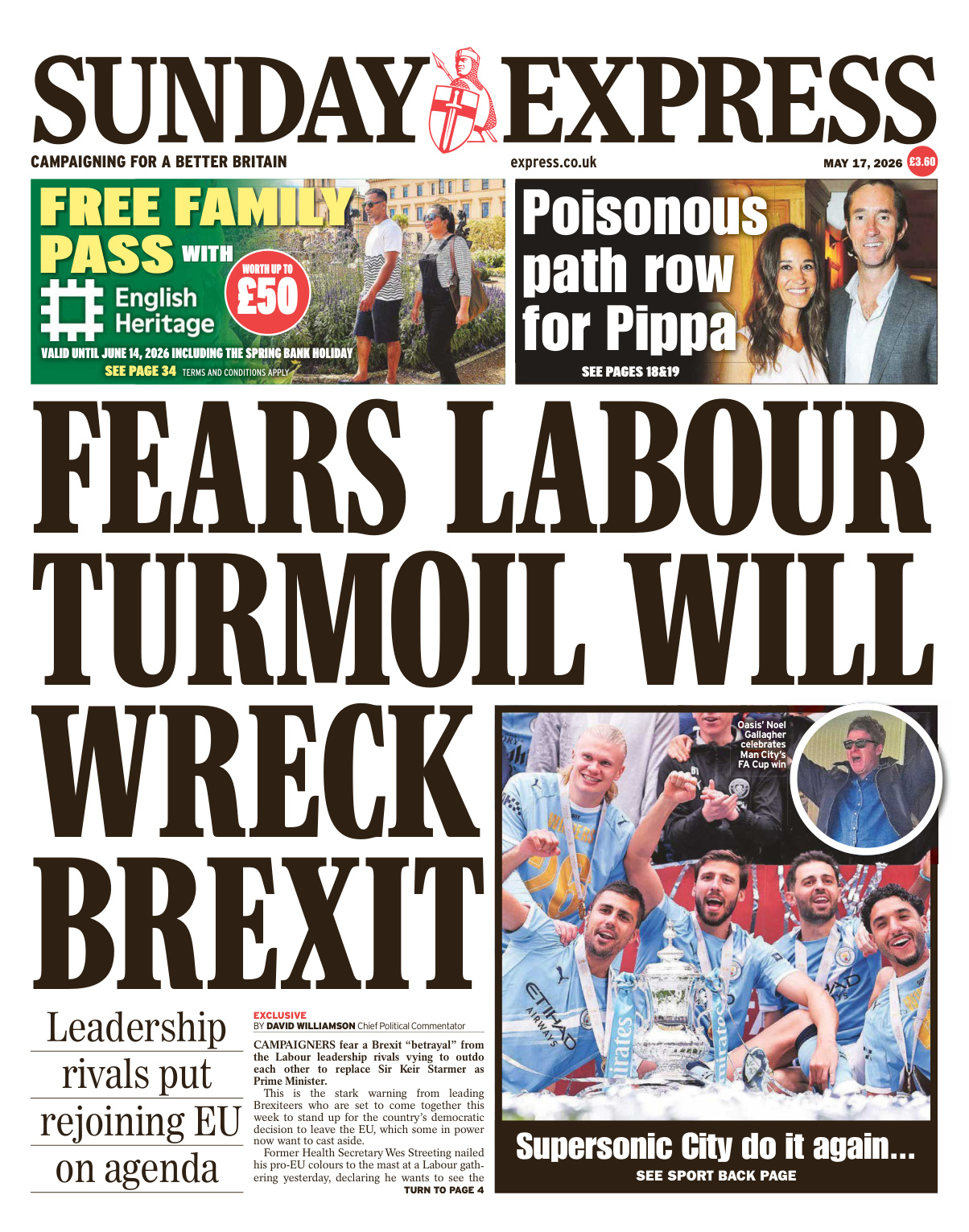 Sunday Express May 17 2026 Sunday Express Kitap Kapağı