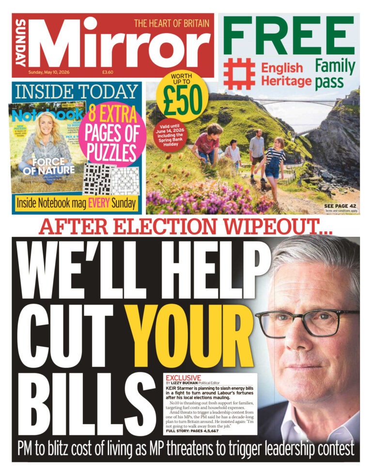 Sunday Mirror May 10 2026 Sunday Mirror Kitap Kapağı