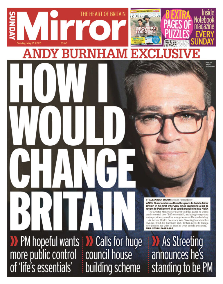 Sunday Mirror May 17 2026 Sunday Mirror Kitap Kapağı