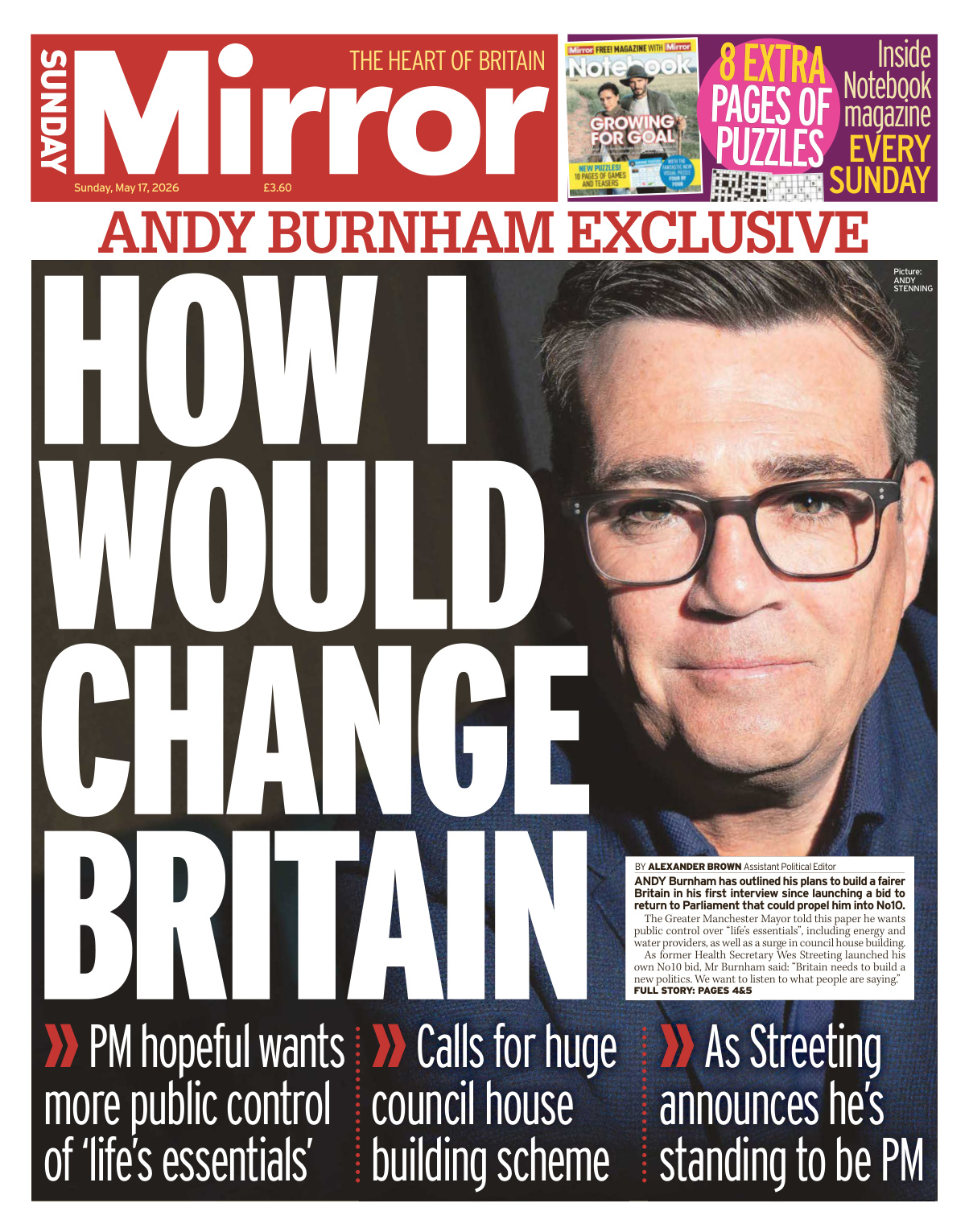 Sunday Mirror May 17 2026 Sunday Mirror Kitap Kapağı