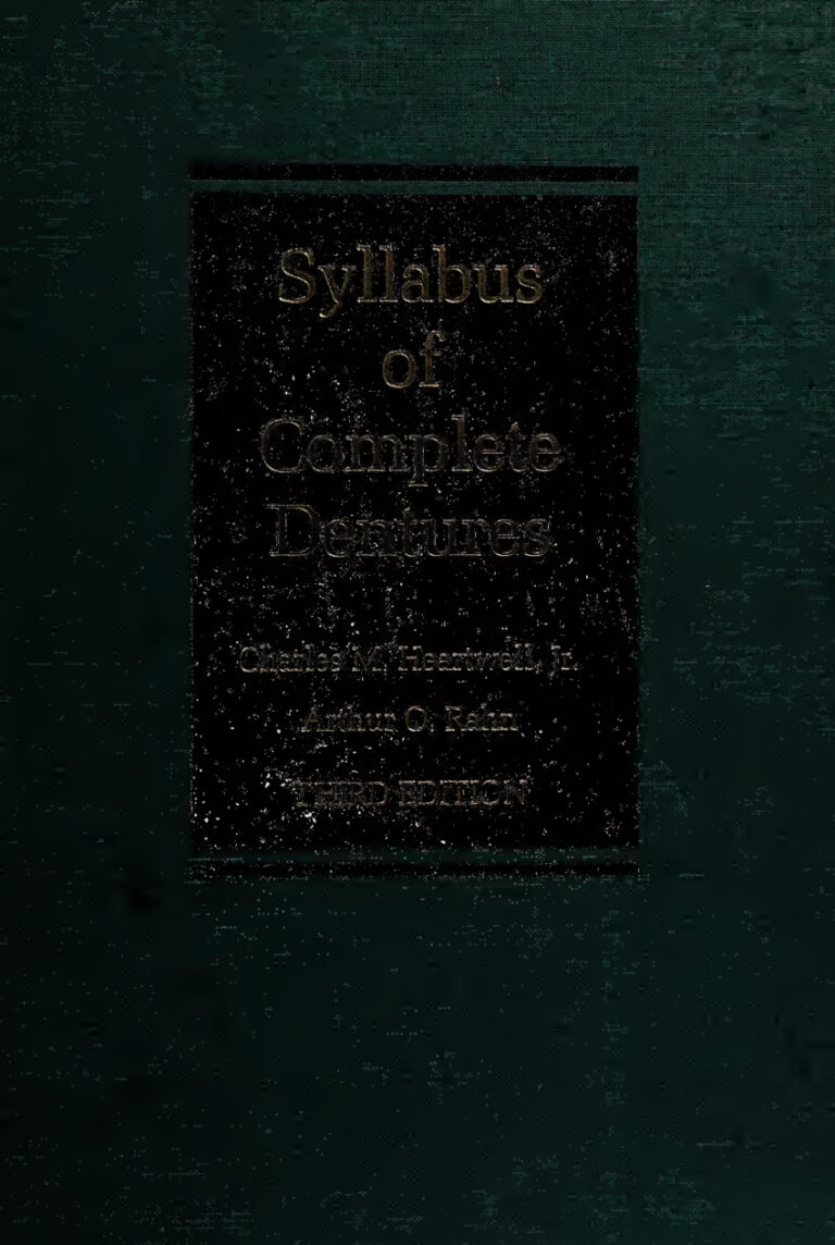 Syllabus of Complete Denture Charles MHeartwell Kitap Kapağı