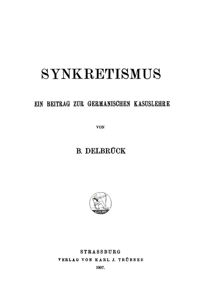 Synkretismus German Edition Berthold Delbruck Kitap Kapağı