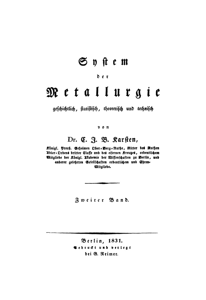 System der Metallurgie German Edition Carl Johann Bernhard Karsten Kitap Kapağı