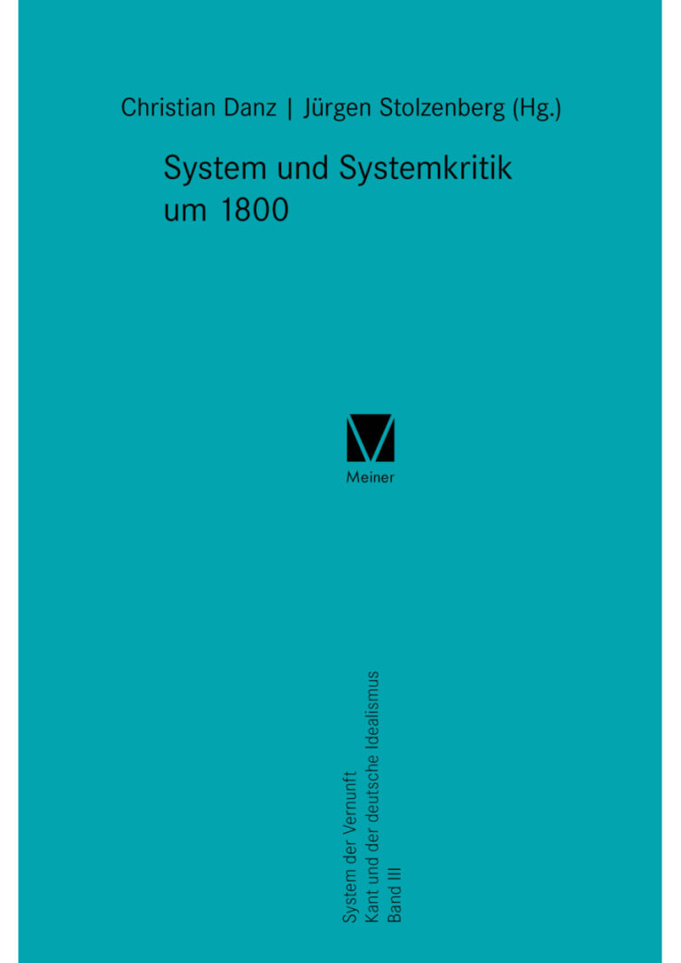 System und Systemkritik um 180 German Edition Christian Danz Kitap Kapağı