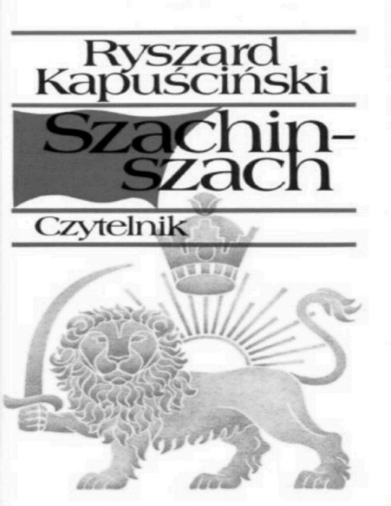 Szachinszach Polish Edition Ryszard Kapuściński Kitap Kapağı