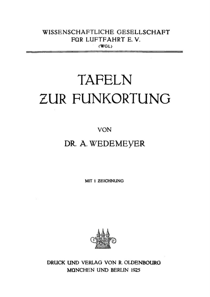 Tafeln zur Funkortung German Edition A Wedemeyer Kitap Kapağı