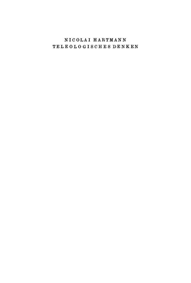Teleologisches Denken German Edition Nicolai Hartmann Kitap Kapağı