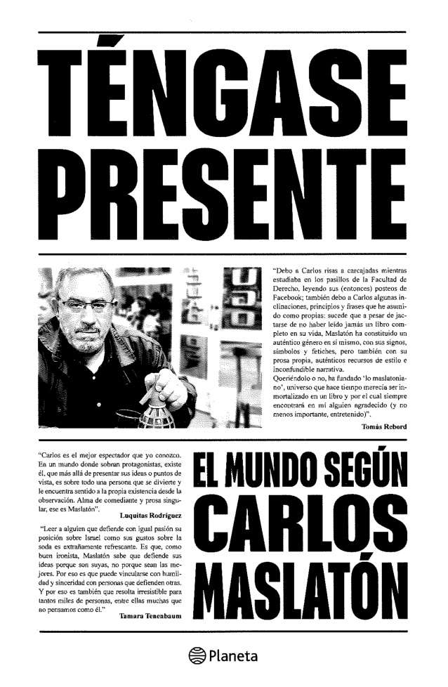 Tengase presente Carlos Maslaton Kitap Kapağı