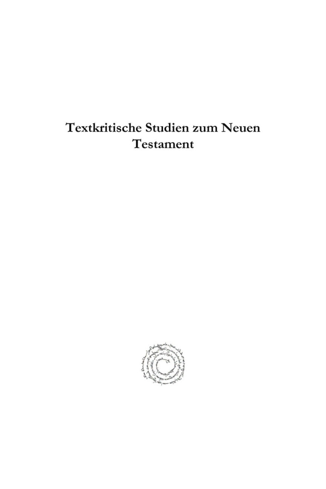 Textkritische Studien zum Neuen Testament German Edition Wilhelm Bousset Kitap Kapağı