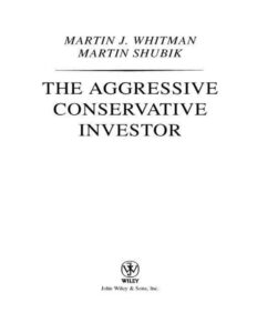 The Aggressive Conservative Investor Martin J Whitman Kitap Kapağı