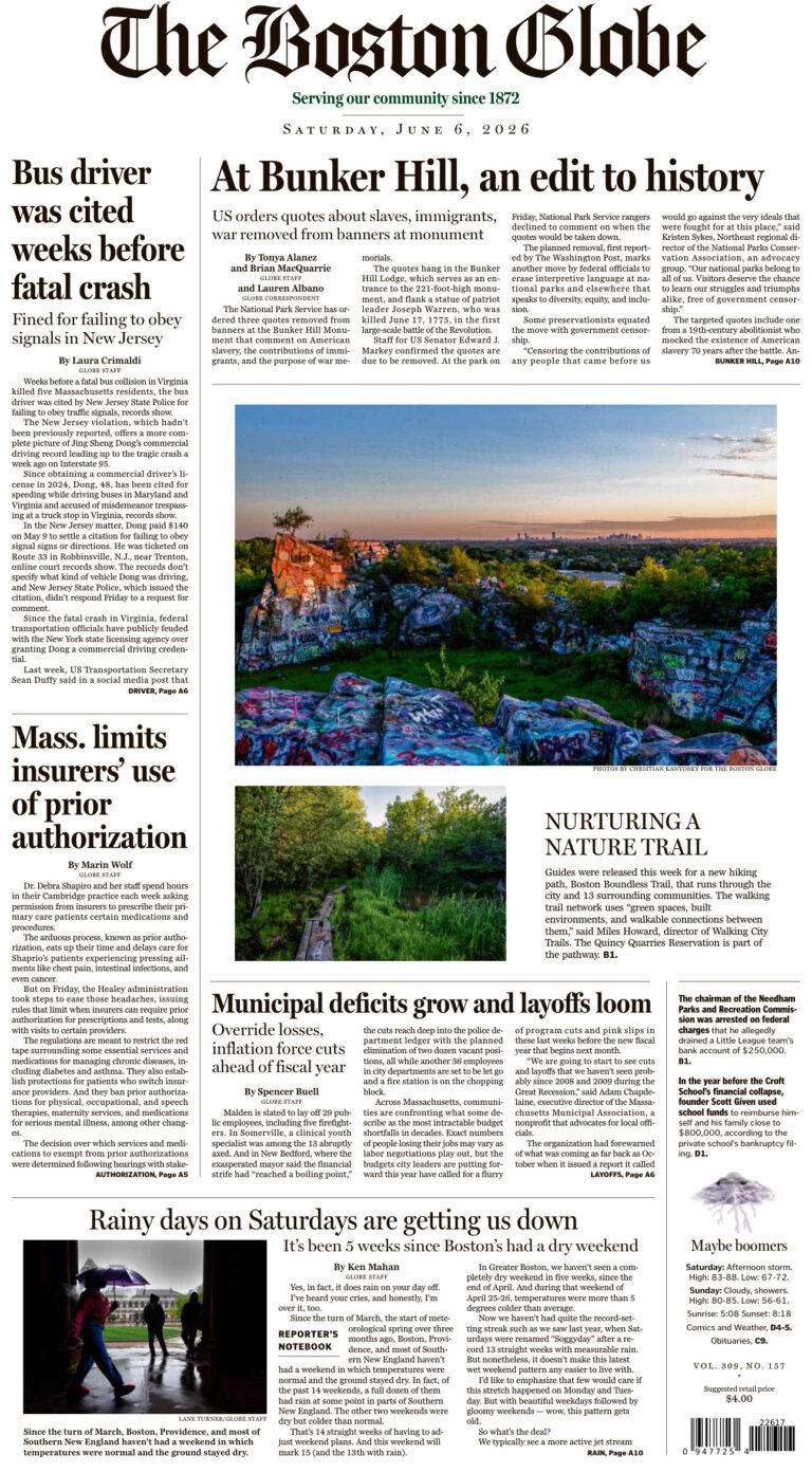 The Boston Globe – June 06, 2026 PDF Download – The Boston Globe