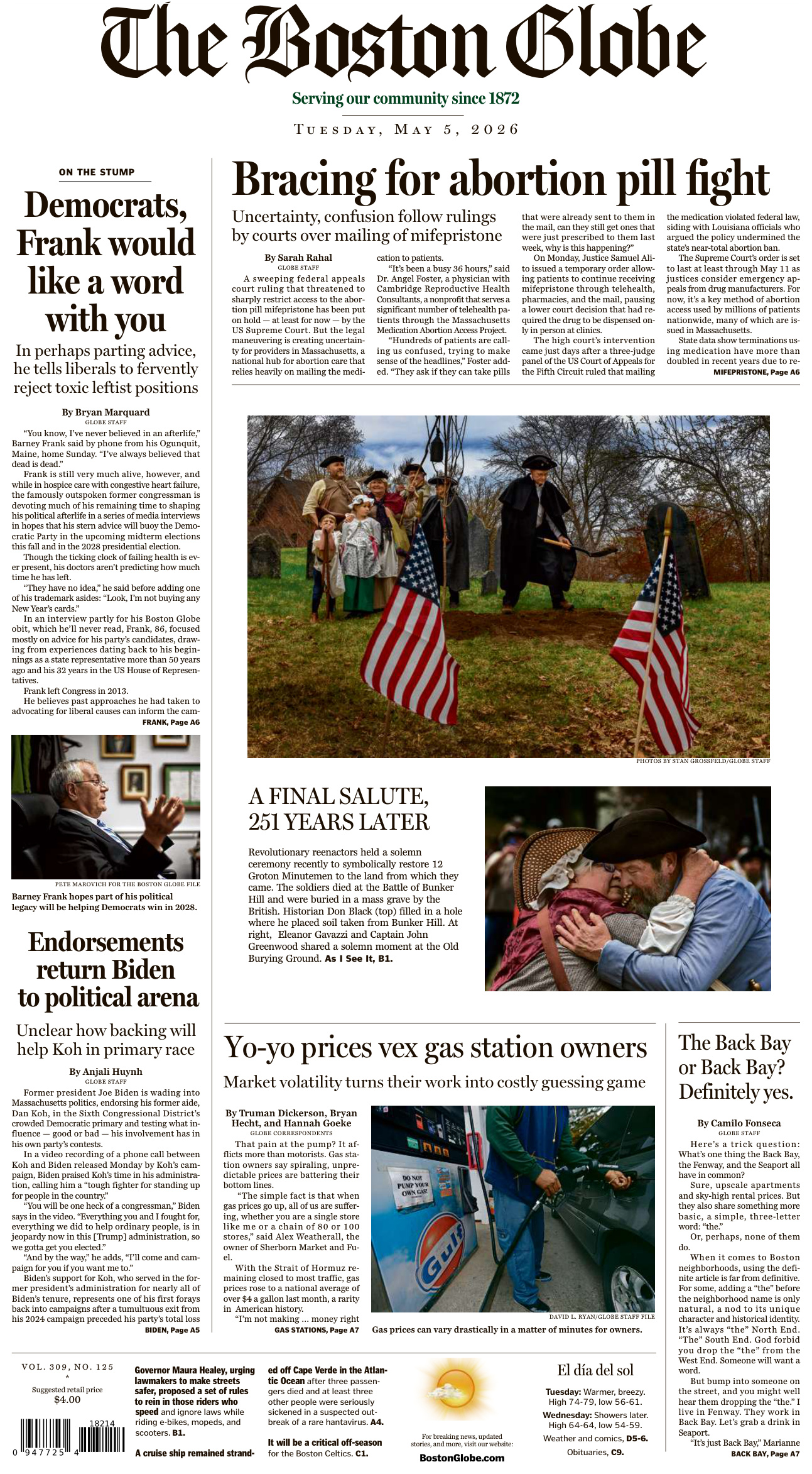 The Boston Globe May 05 2026 The Boston Globe Kitap Kapağı